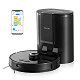 Proscenic M8 PRO Robot aspirador limpiador de pisos, robot de navegación láser LDS con vaciado automático, aplicación inteligente y control Alexa para limpieza del hogar/pelo de mascotas/pelo/polvo/fregador